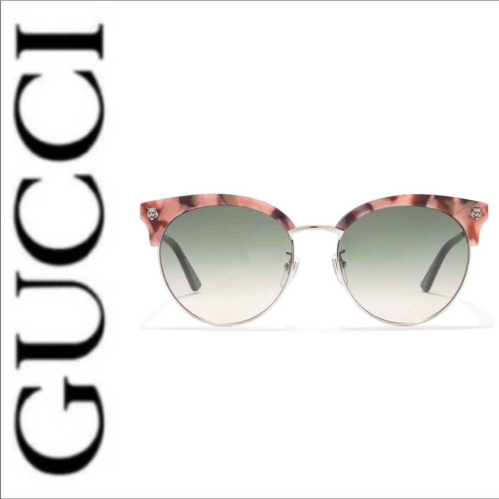 **SOLD**GUCCI Havana Pink Cateye Sunglasses - Picture 8 of 8